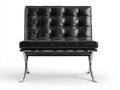 Sillón reclinable efecto envejecido 77×74×78 cm - negro y cromado - base de acero