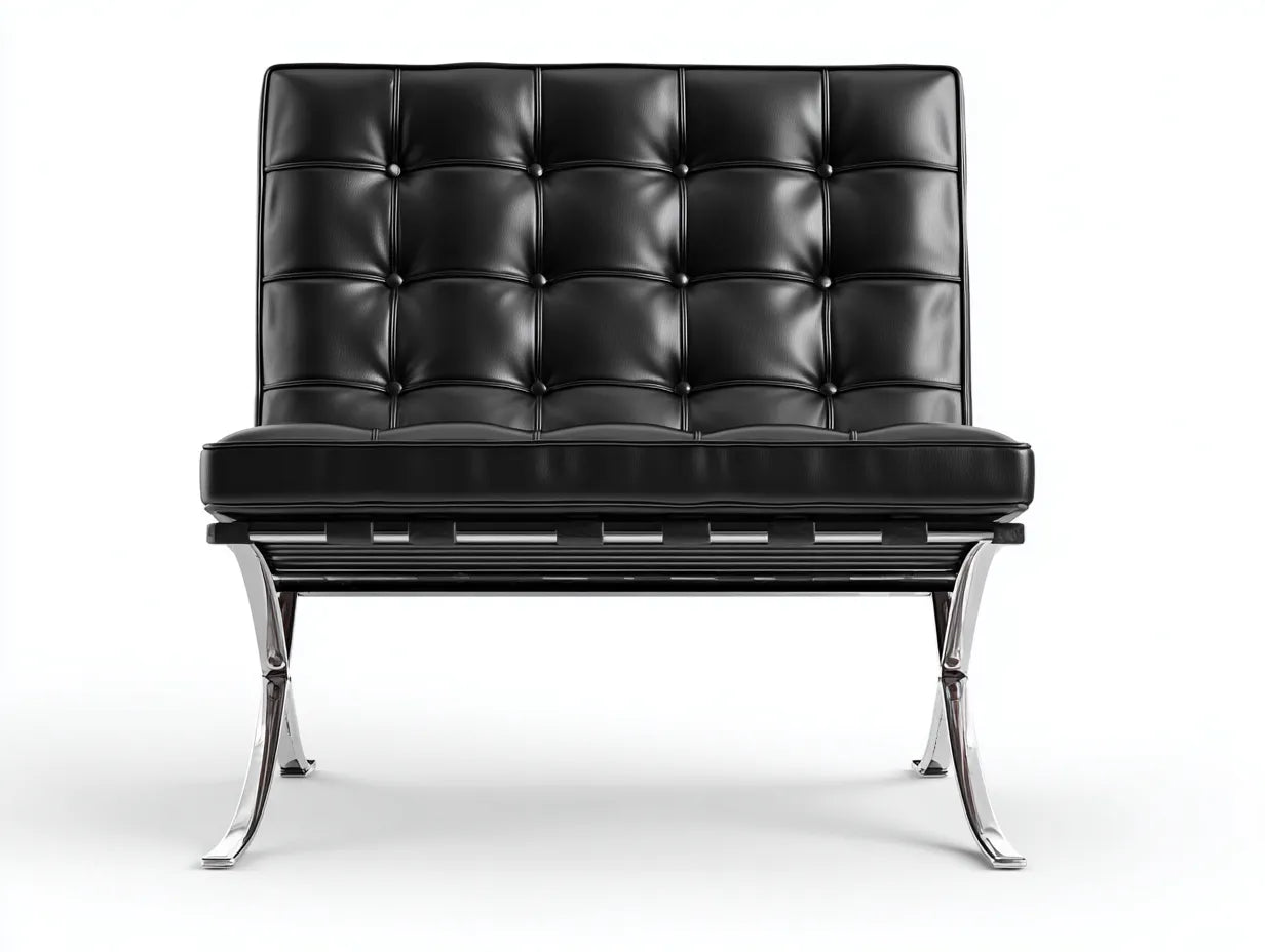 Sillón reclinable efecto envejecido 77×74×78 cm - negro y cromado - base de acero
