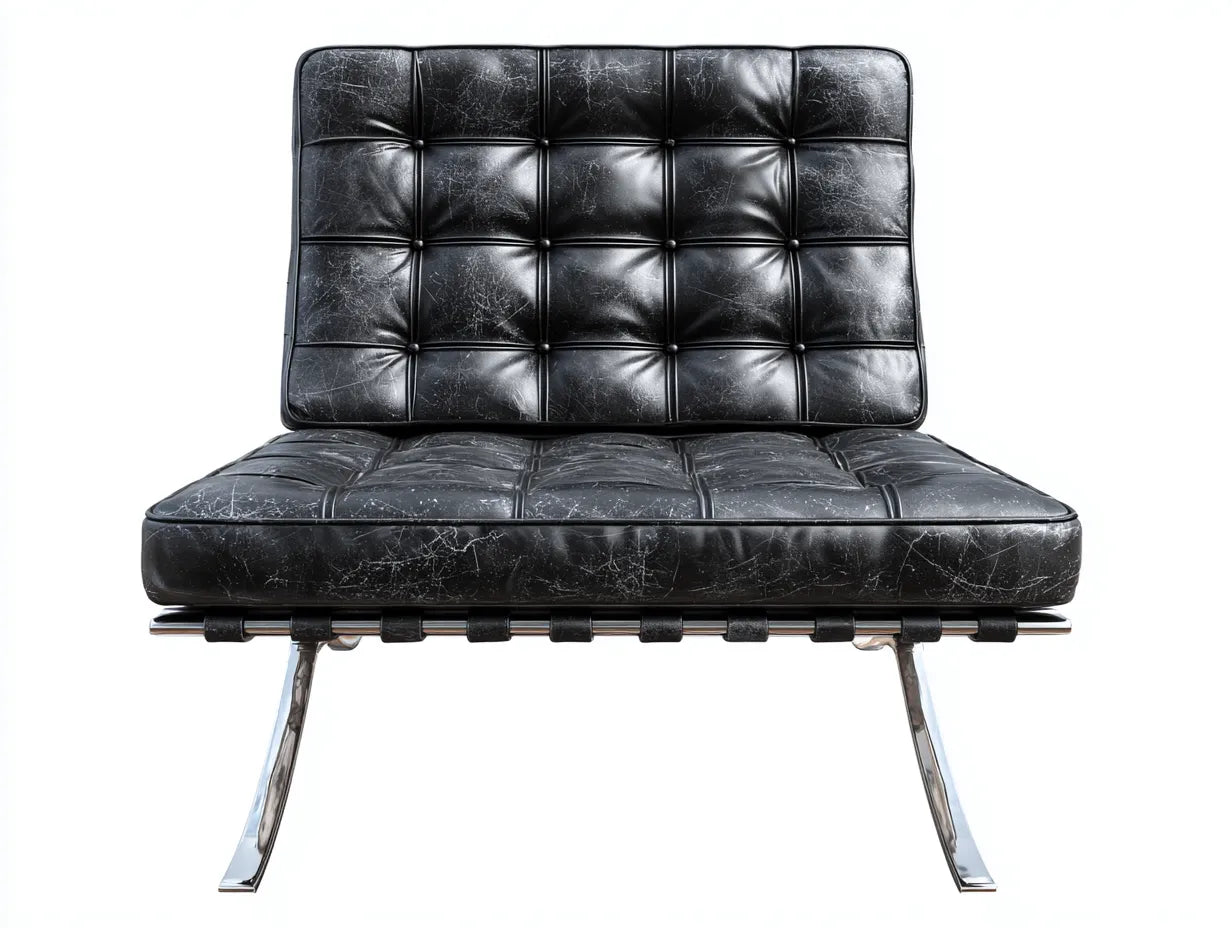 Sillón reclinable tapizado 80×76×79 cm - negro y cromado - respaldo acolchado ancho