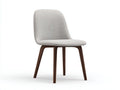 Silla de comedor de respaldo alto 50×58×84 cm - gris perla - base de madera nogal